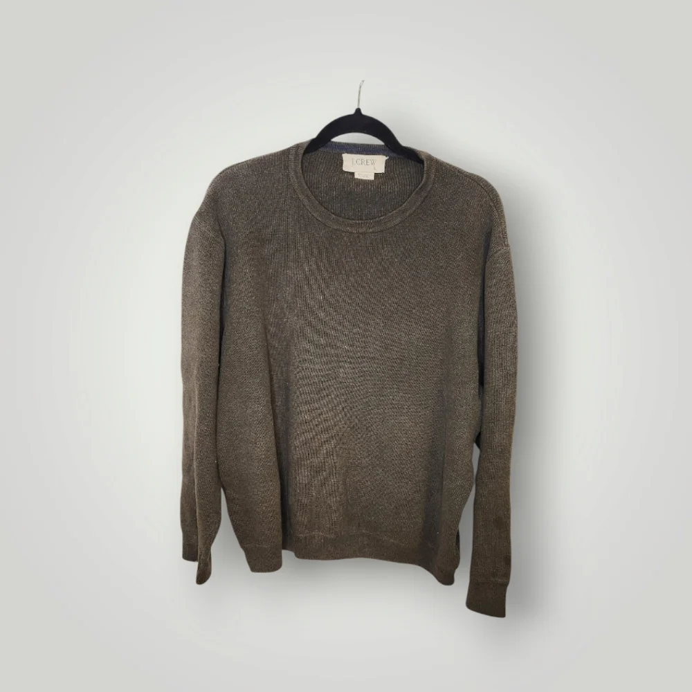 J. Crew green Crewneck Sweater Classic Knit size L